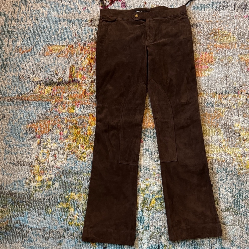 Ralph Lauren Chocolate Suede Trousers
